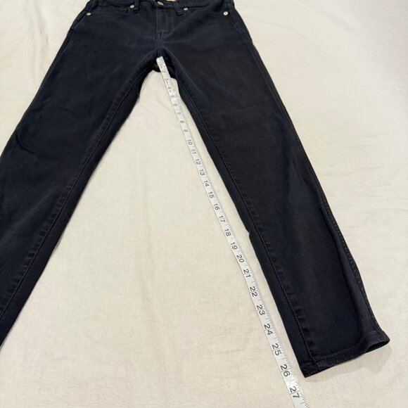 Madewell 10" High-Rise Skinny Black Jeans Size 28 - Picture 6 of 8